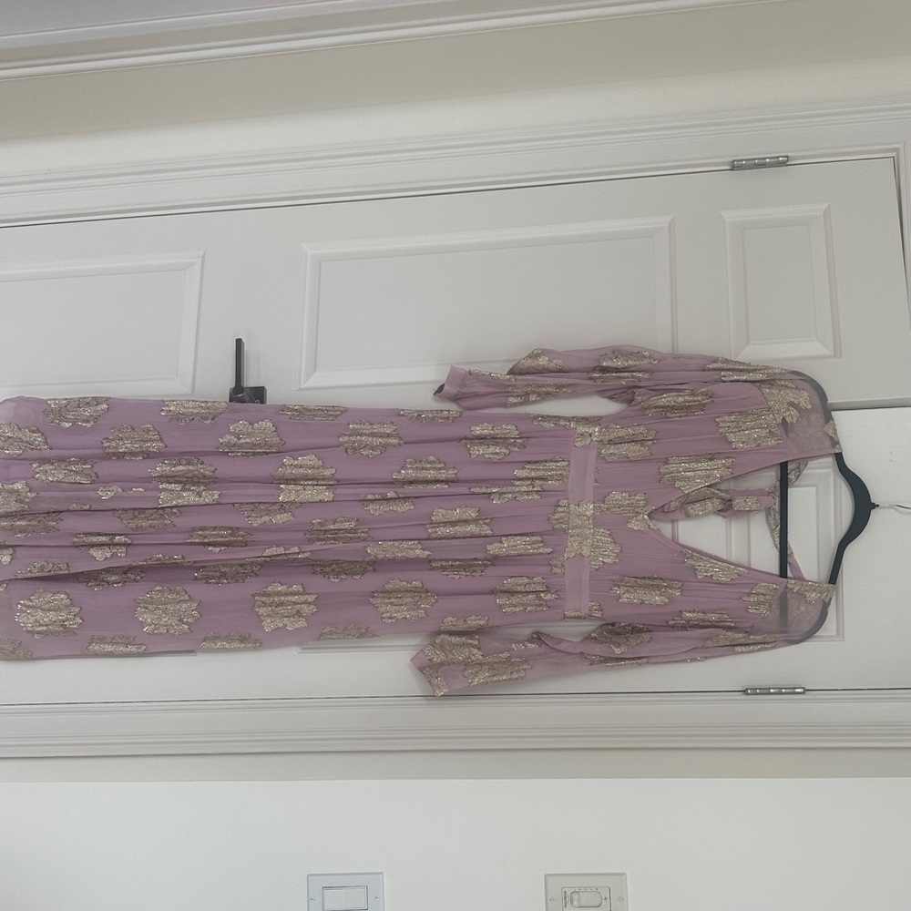 ASOS Purple and Gold Maxi Dress Size 6